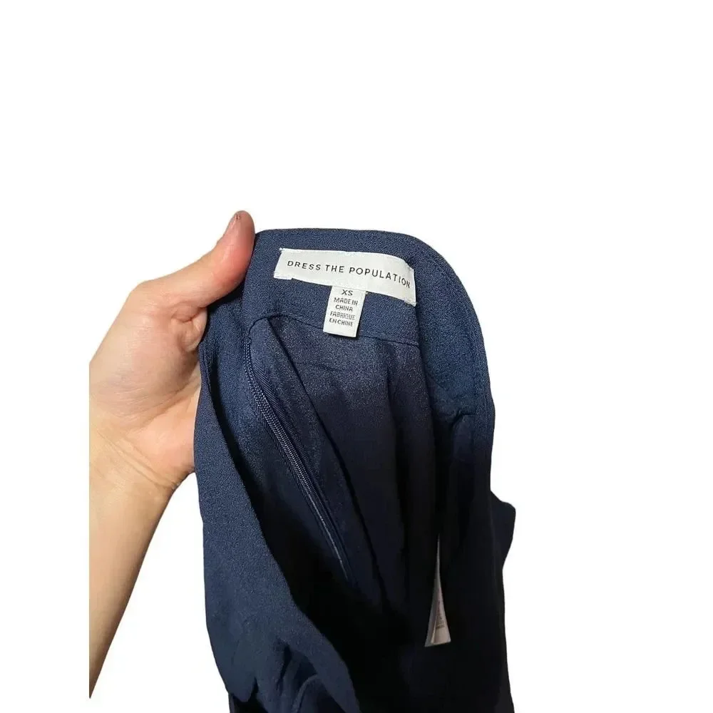 Dress The population Andreas Wrap Top & Wide Leg Pant Set - Picture 11 of 11